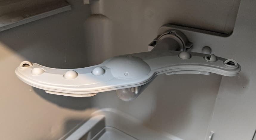 Panasonic食器洗い乾燥機庫内クリーナーを使った後の食洗機庫内ノズル